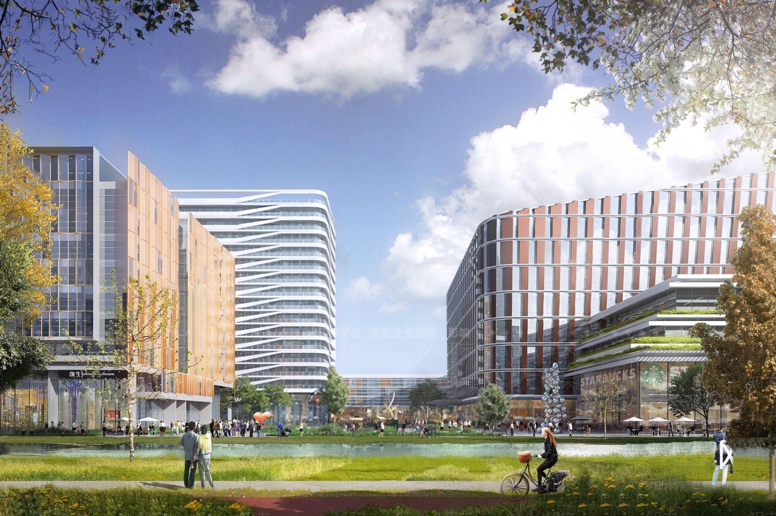 现代办公楼建筑外观3D模型下载【ID:1118547038】