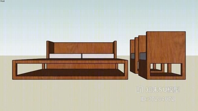 沙发和咖啡桌组SU模型下载【ID:37284072】