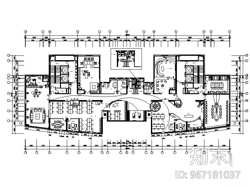 [上海]某办公室室内装修图cad施工图下载【ID:967181037】