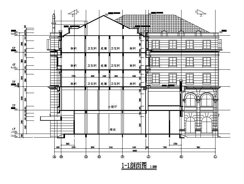 [上海]高层对称式布局酒店综合体建筑施工图（含效果图）cad施工图下载【ID:151528149】