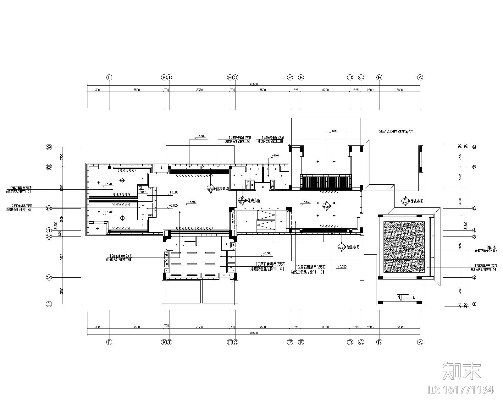 [四川]成都青羊区办公楼室内装修设计施工图cad施工图下载【ID:161771134】