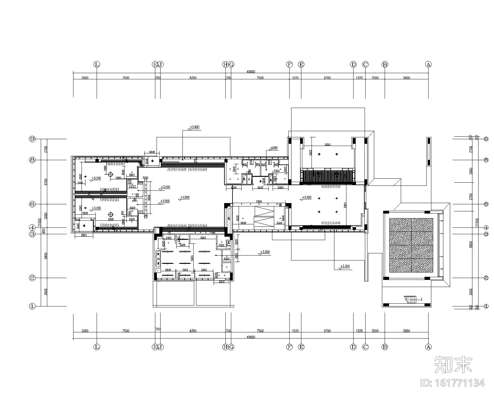 [四川]成都青羊区办公楼室内装修设计施工图cad施工图下载【ID:161771134】