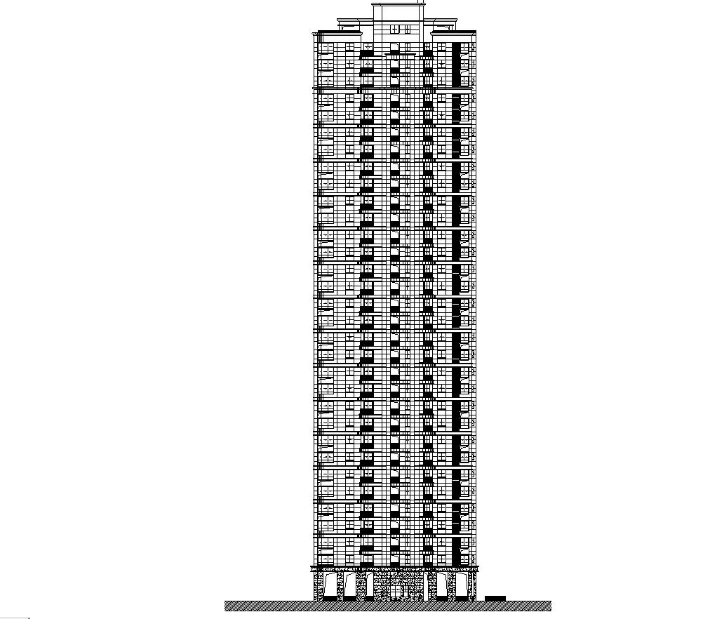 [四川]超高层及低层框架剪力墙结构住宅建筑施工图（含商...cad施工图下载【ID:167533115】