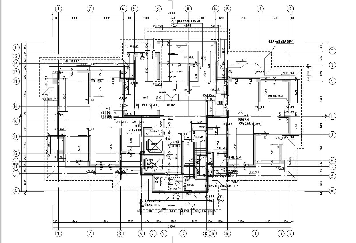 [四川]超高层及低层框架剪力墙结构住宅建筑施工图（含商...cad施工图下载【ID:167533115】