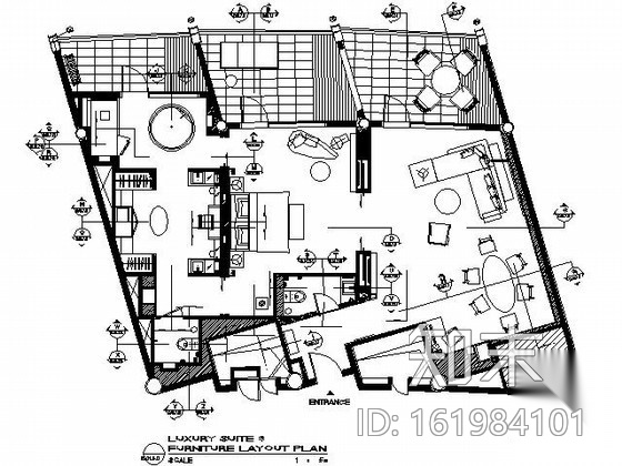 五星假日酒店豪华套房3施工图cad施工图下载【ID:161984101】