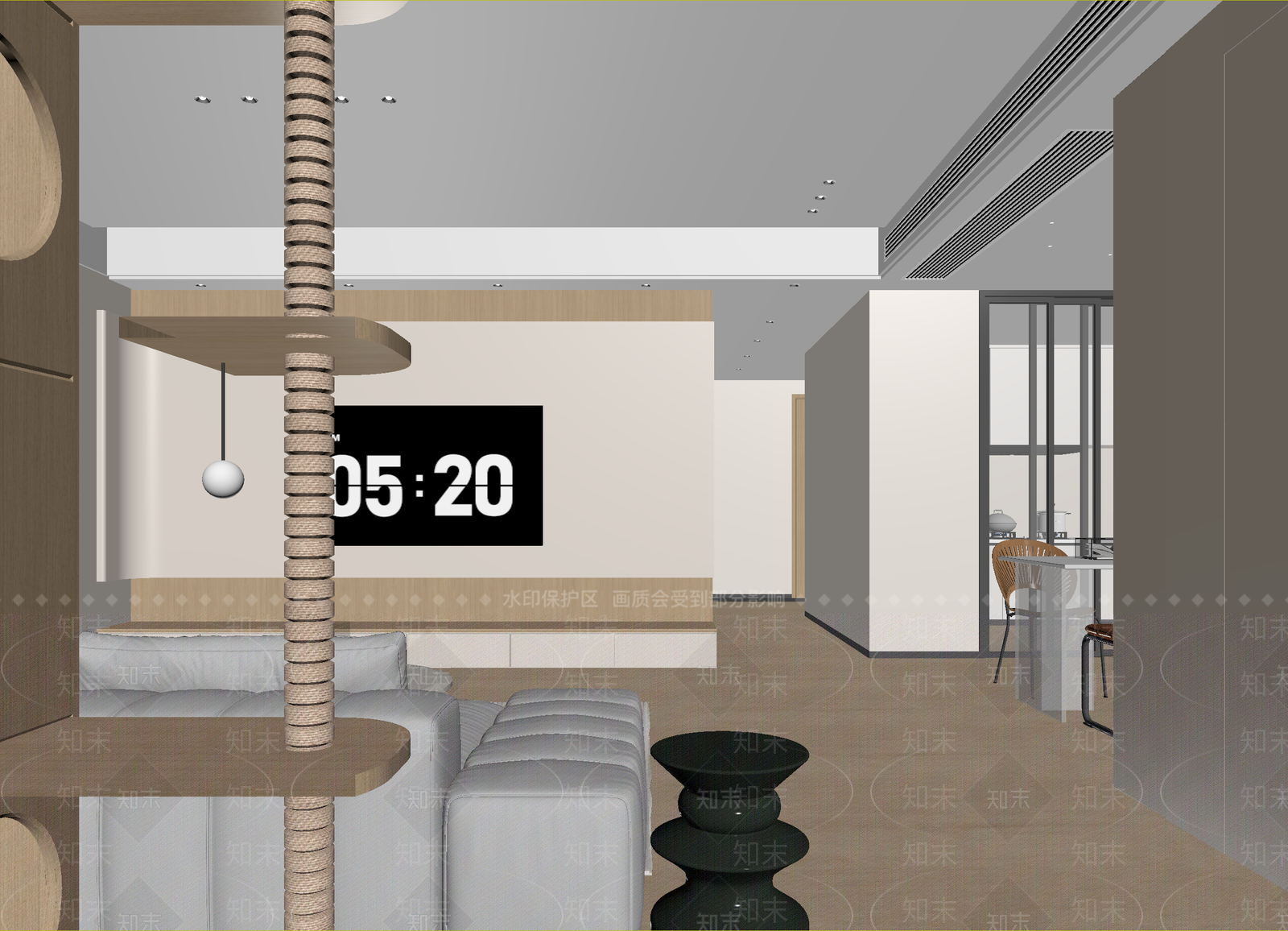 现代酒店大堂3D模型下载【ID:1215048387】