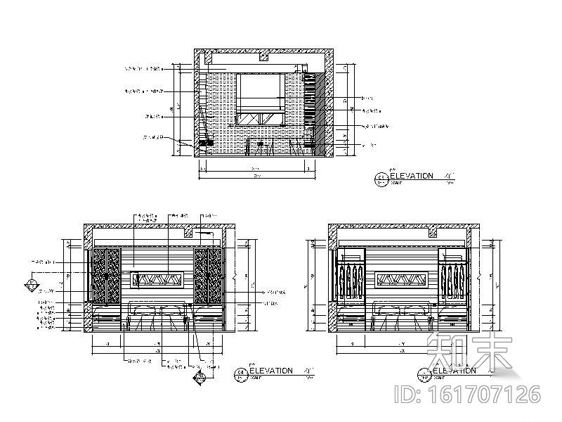 全套别墅样板房室内装饰施工图（含效果图）cad施工图下载【ID:161707126】