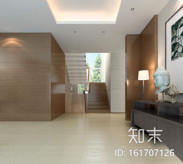 全套别墅样板房室内装饰施工图（含效果图）cad施工图下载【ID:161707126】