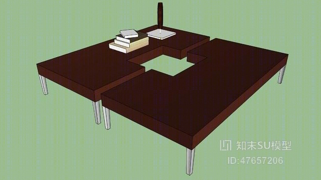 书桌SU模型下载【ID:47657206】