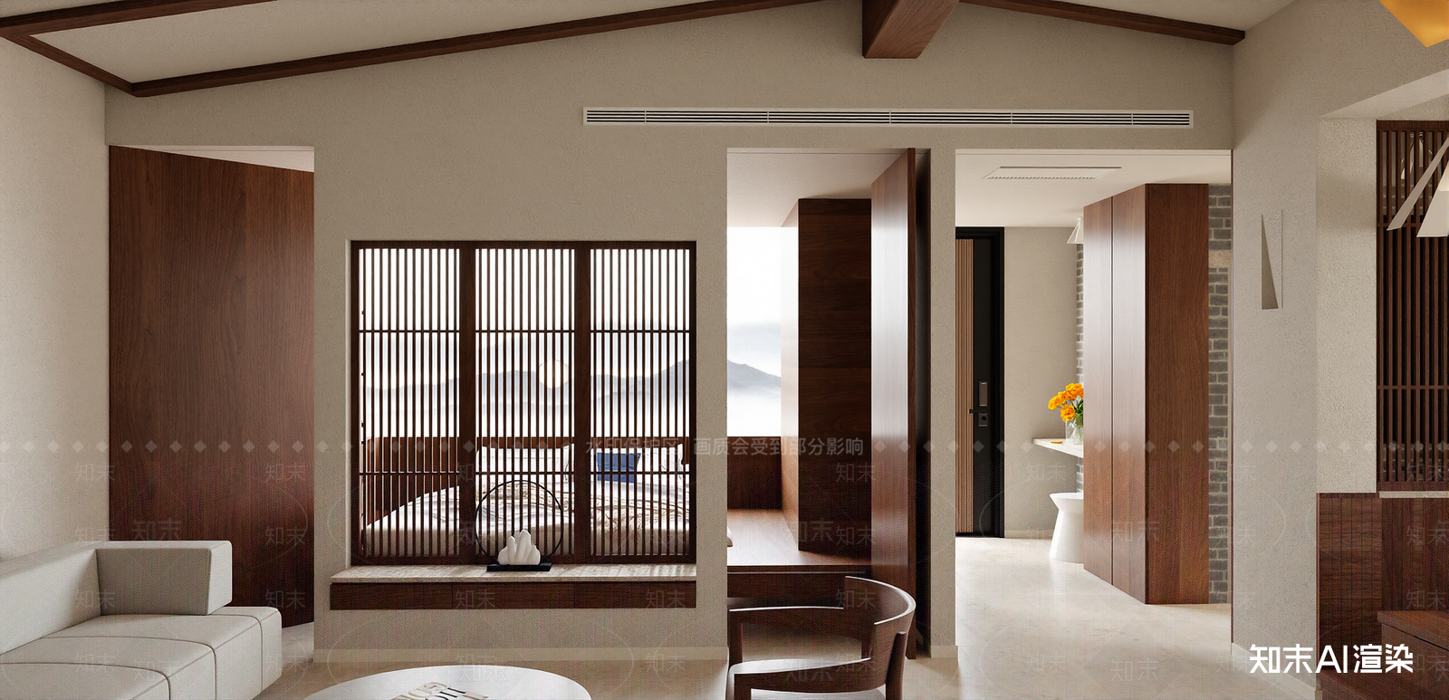 禅意酒店客房SU模型下载【ID:1216078256】