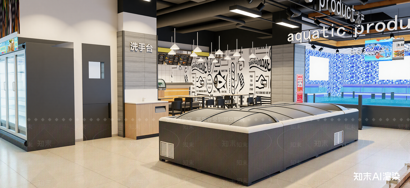 现代美食城SU模型下载【ID:1222127373】