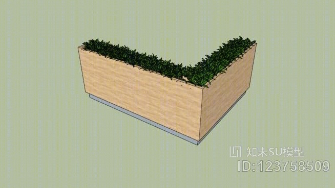 4高花箱隔墙SU模型下载【ID:123758509】