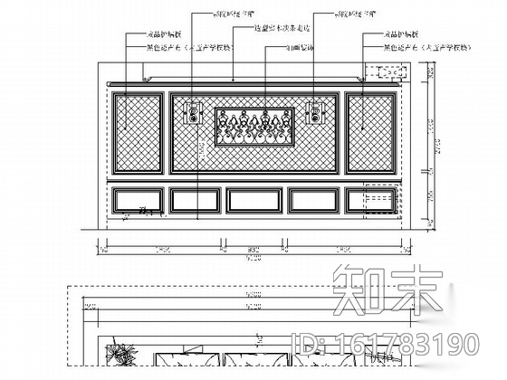 [杭州]精英会所私家影院室内设计装修图（含效果图）施工图下载【ID:161783190】