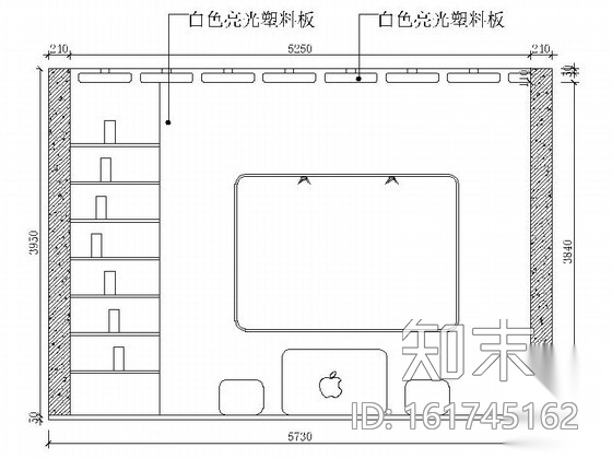 [江苏]某名品专卖店室内装修施工图（含效果）cad施工图下载【ID:161745162】