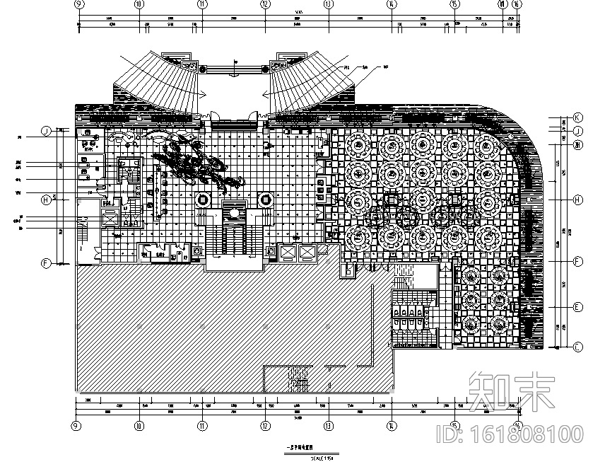 [福建]现代风格容泰公馆会所空间设计施工图（附效果图）cad施工图下载【ID:161808100】