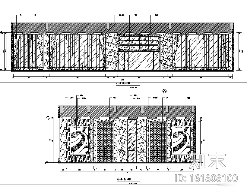 [福建]现代风格容泰公馆会所空间设计施工图（附效果图）cad施工图下载【ID:161808100】