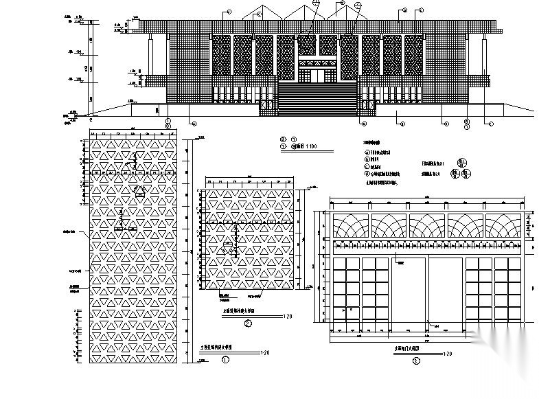 [浙江]三层框架结构图书馆建筑施工图cad施工图下载【ID:165626182】