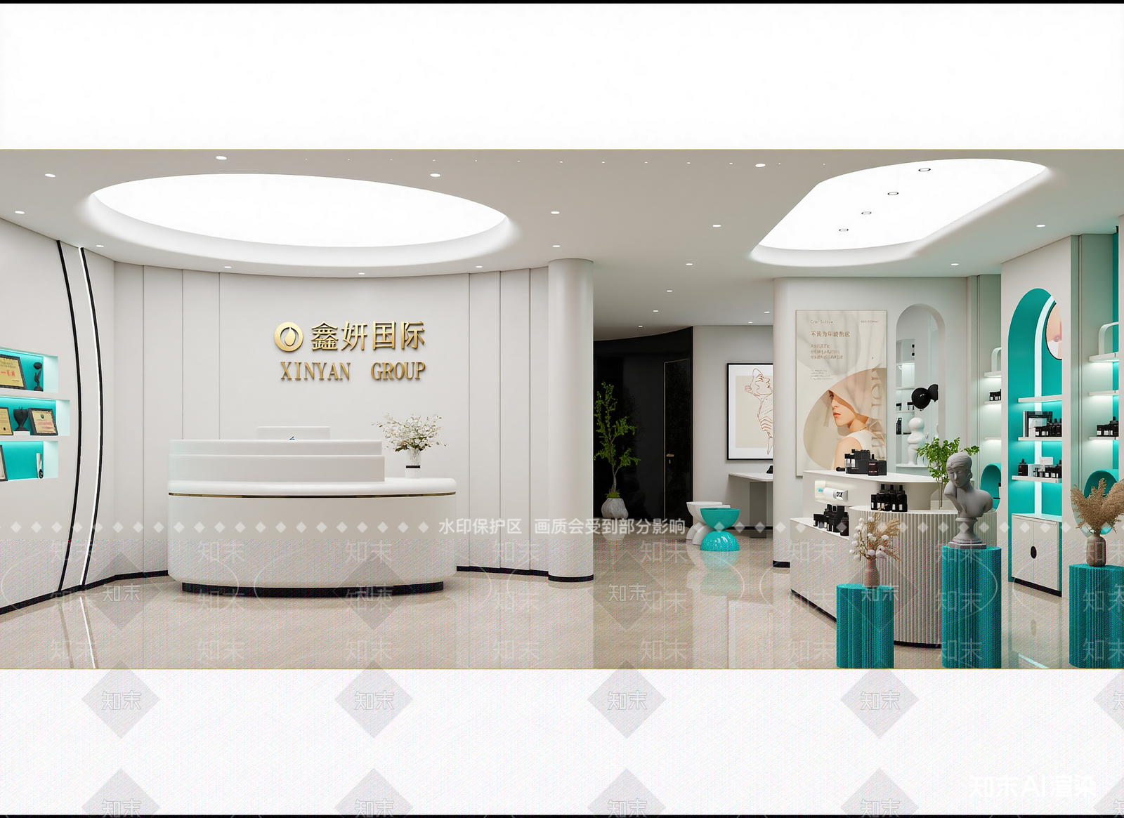 现代接待室3D模型下载【ID:1214261305】