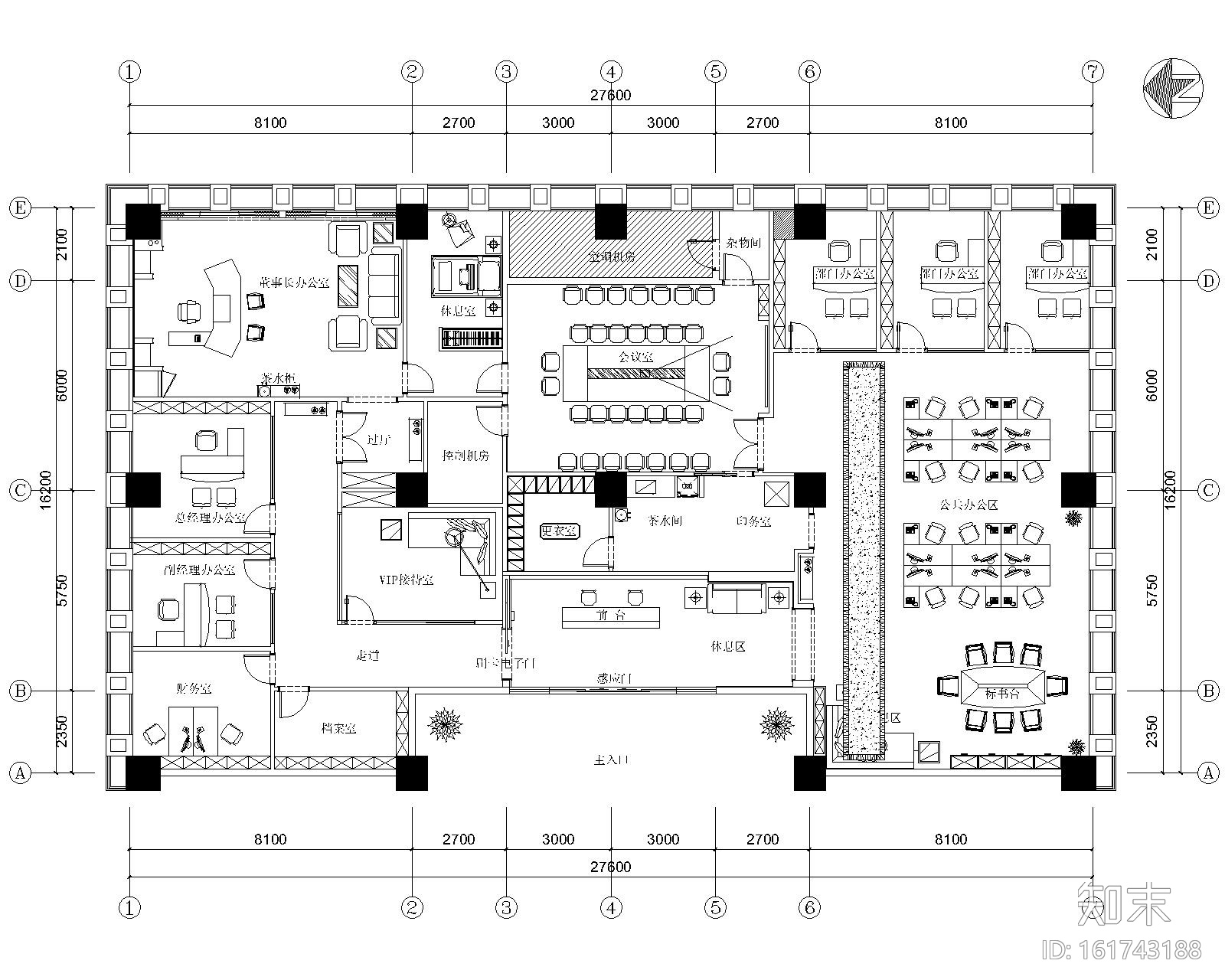 四川泽嘉建筑公司办公楼装修施工图+效果图施工图下载【ID:161743188】