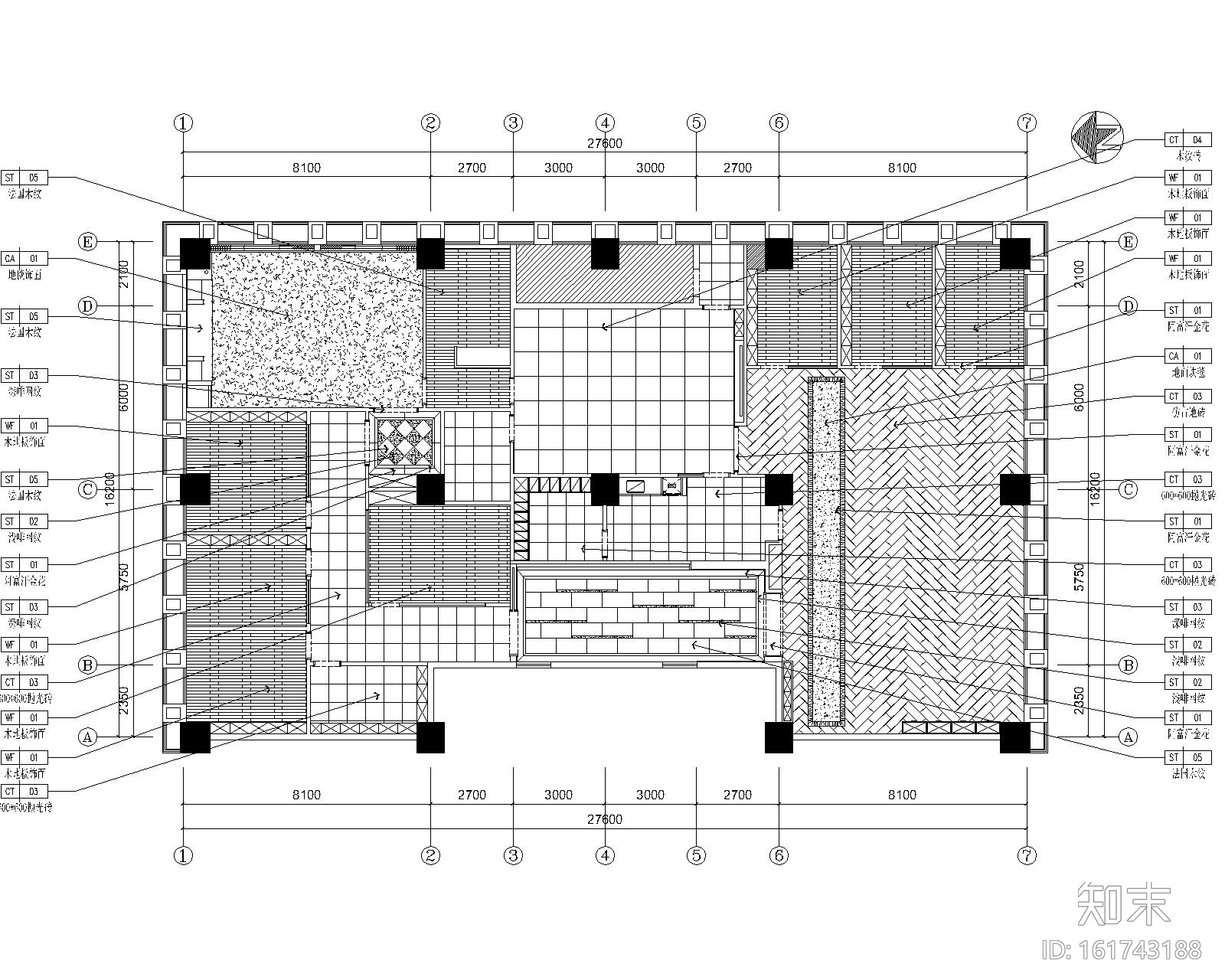 四川泽嘉建筑公司办公楼装修施工图+效果图施工图下载【ID:161743188】