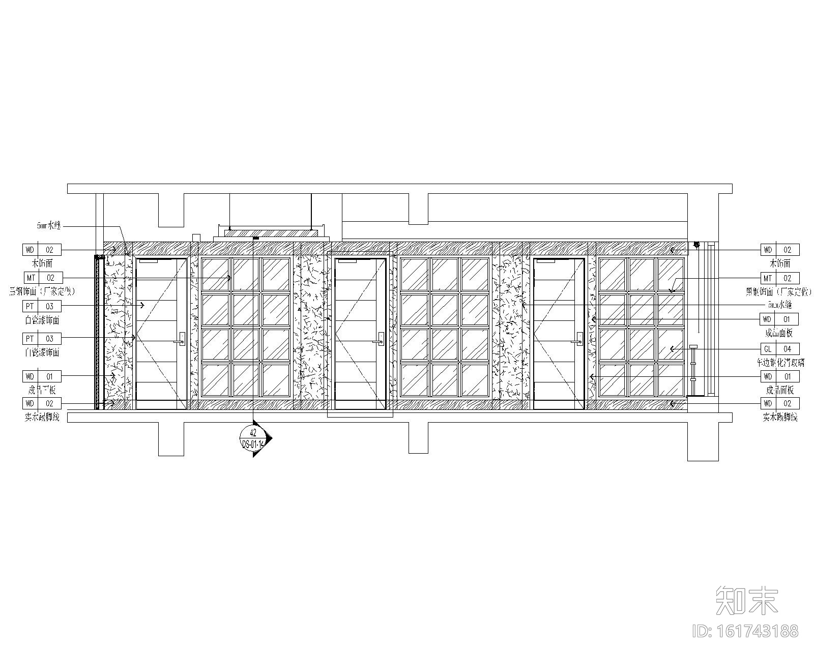 四川泽嘉建筑公司办公楼装修施工图+效果图施工图下载【ID:161743188】