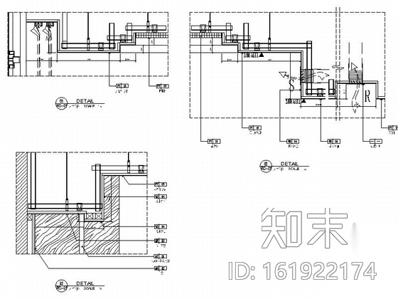 [重庆]中式风格四星级酒店餐厅装修图cad施工图下载【ID:161922174】