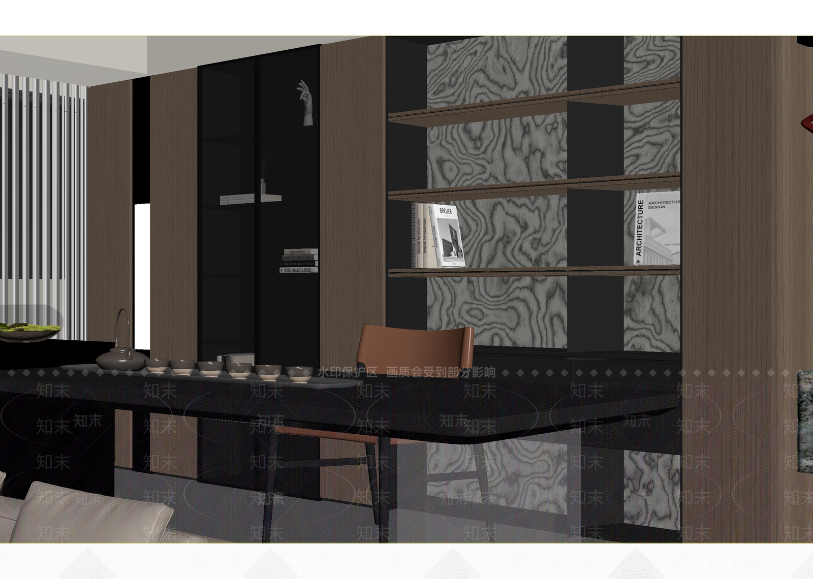 现代书房3D模型下载【ID:1215191165】