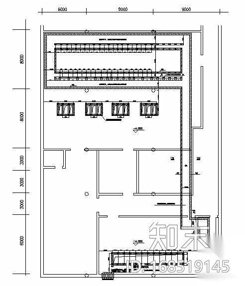 采用干变的变电所平面图cad施工图下载【ID:168519145】