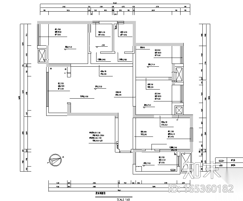 左岸香颂|现代美式样板间设计施工图（附效果图）cad施工图下载【ID:165360182】