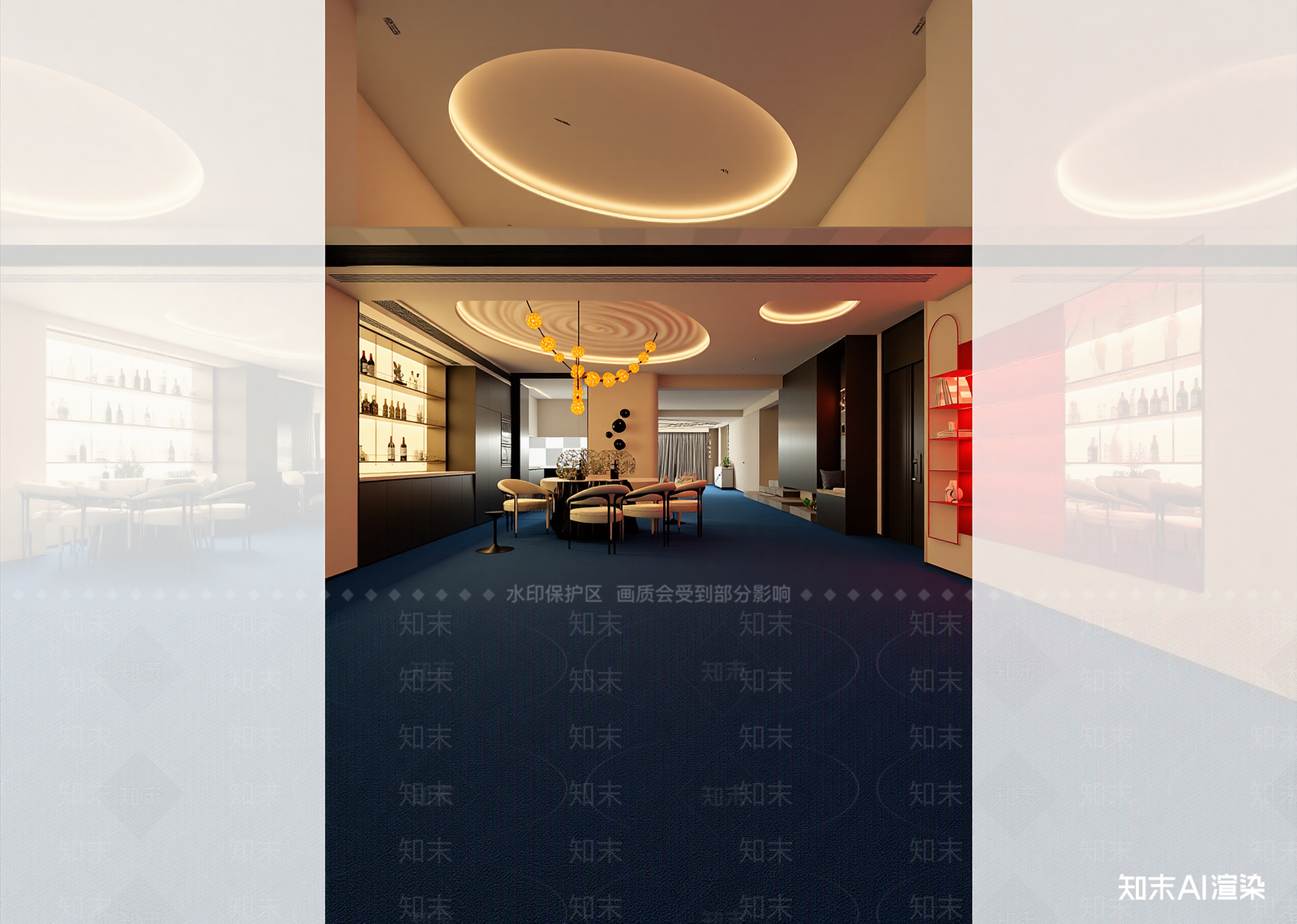 奶油酒店大堂3D模型下载【ID:1215127132】