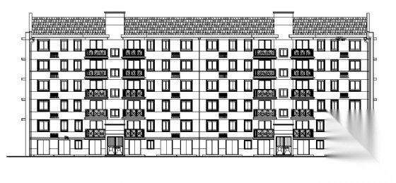 某七层住宅楼建筑施工图cad施工图下载【ID:149574133】