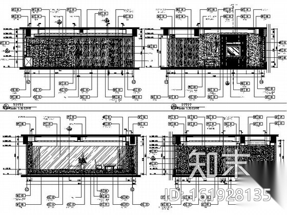 [陕西]新中式风情酒店三间套房装修施工图（含效果）cad施工图下载【ID:161928135】