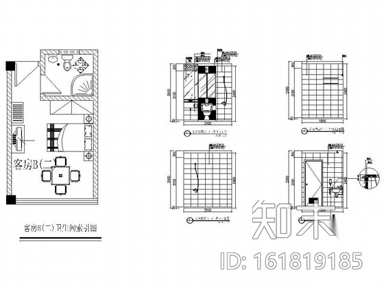 [武汉]某四层办公楼装修图纸cad施工图下载【ID:161819185】
