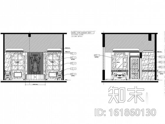 [宁波]山清水秀花园小区豪华三层别墅全套装修施工图cad施工图下载【ID:161860130】