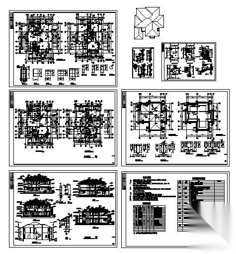 东方花园A型二层别墅建筑施工图cad施工图下载【ID:149892152】