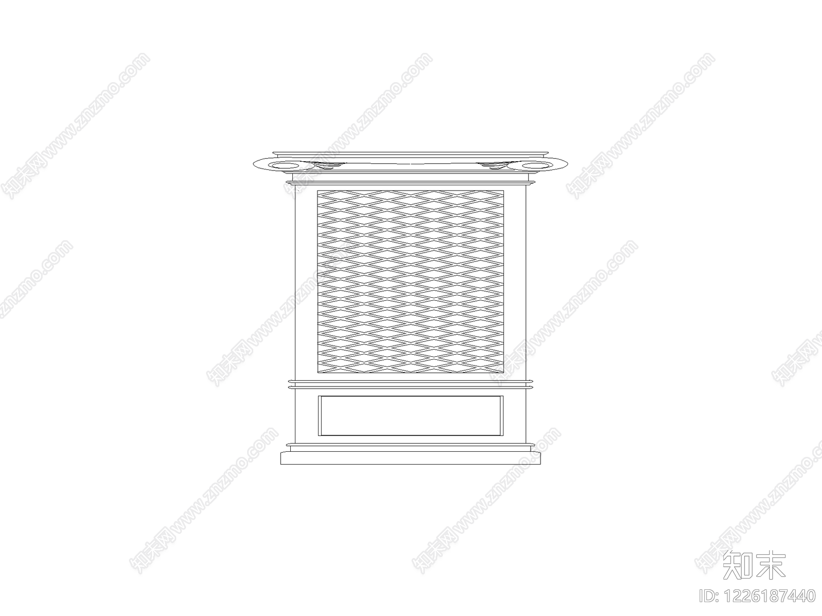 背景墙cad施工图下载【ID:1226187440】