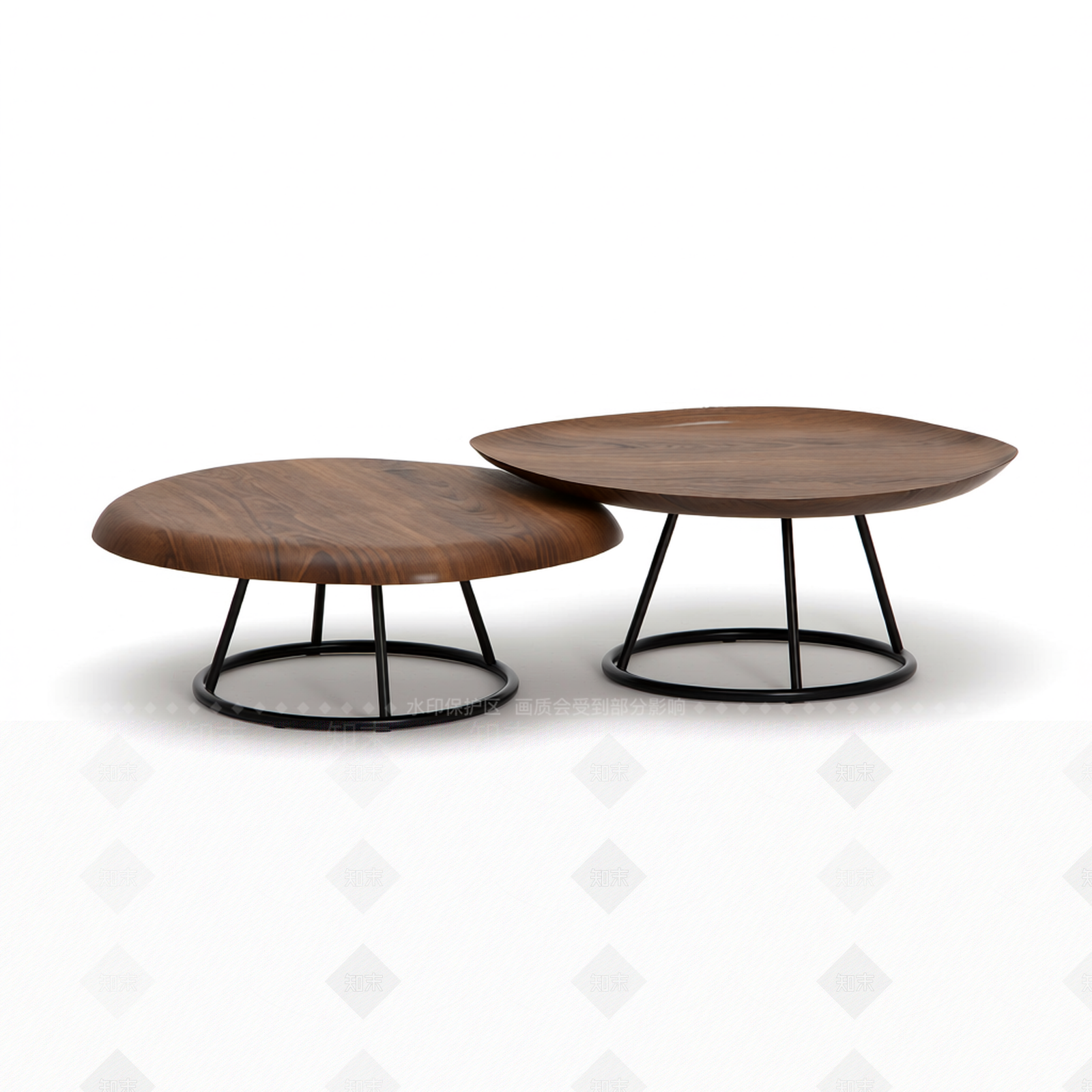 木质异形桌组合3D模型下载【ID:1206187252】