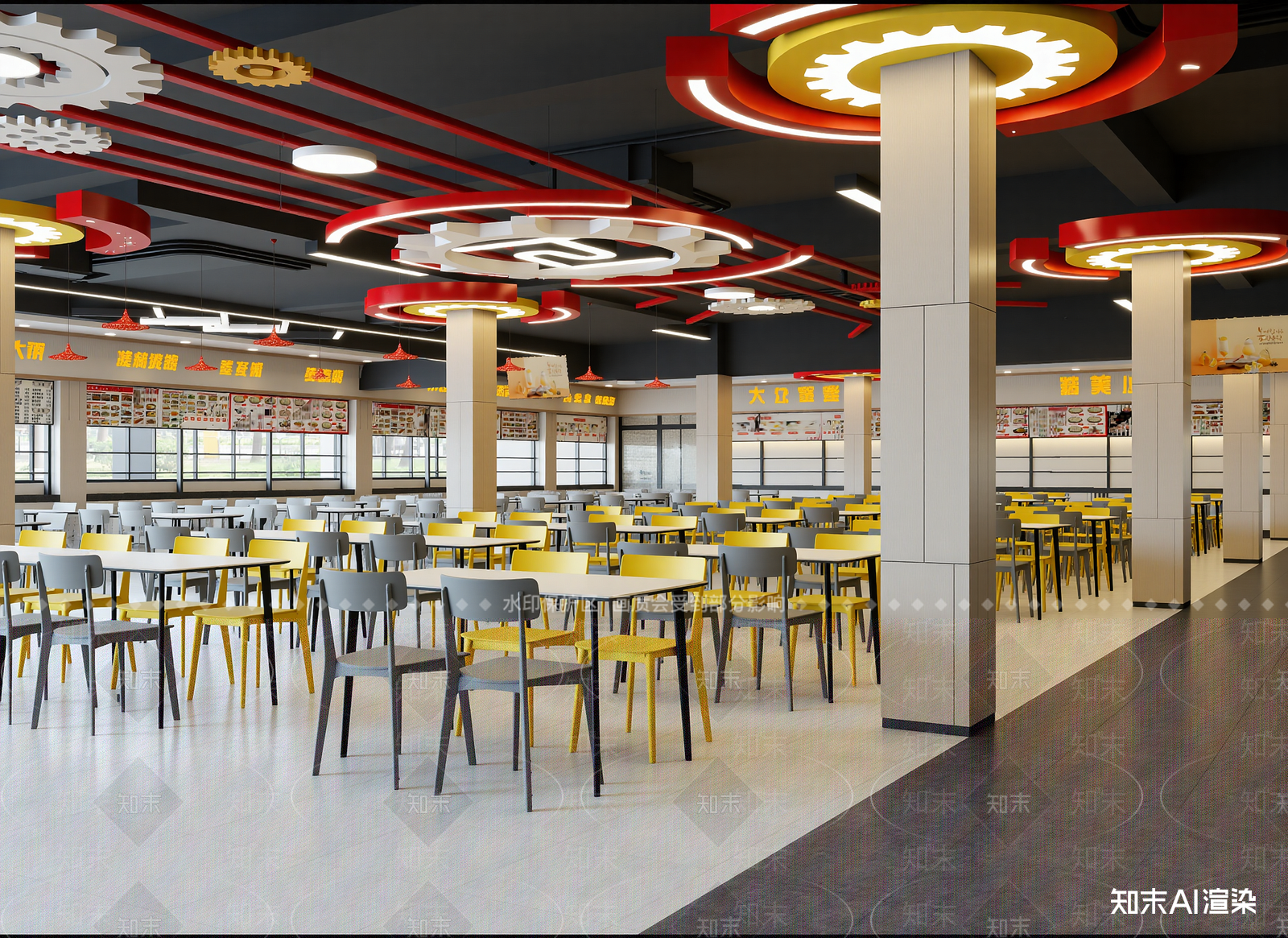 现代快餐店3D模型下载【ID:1214643550】