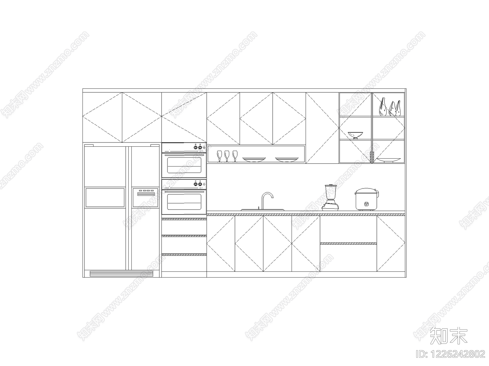 柜子cad施工图下载【ID:1226242802】