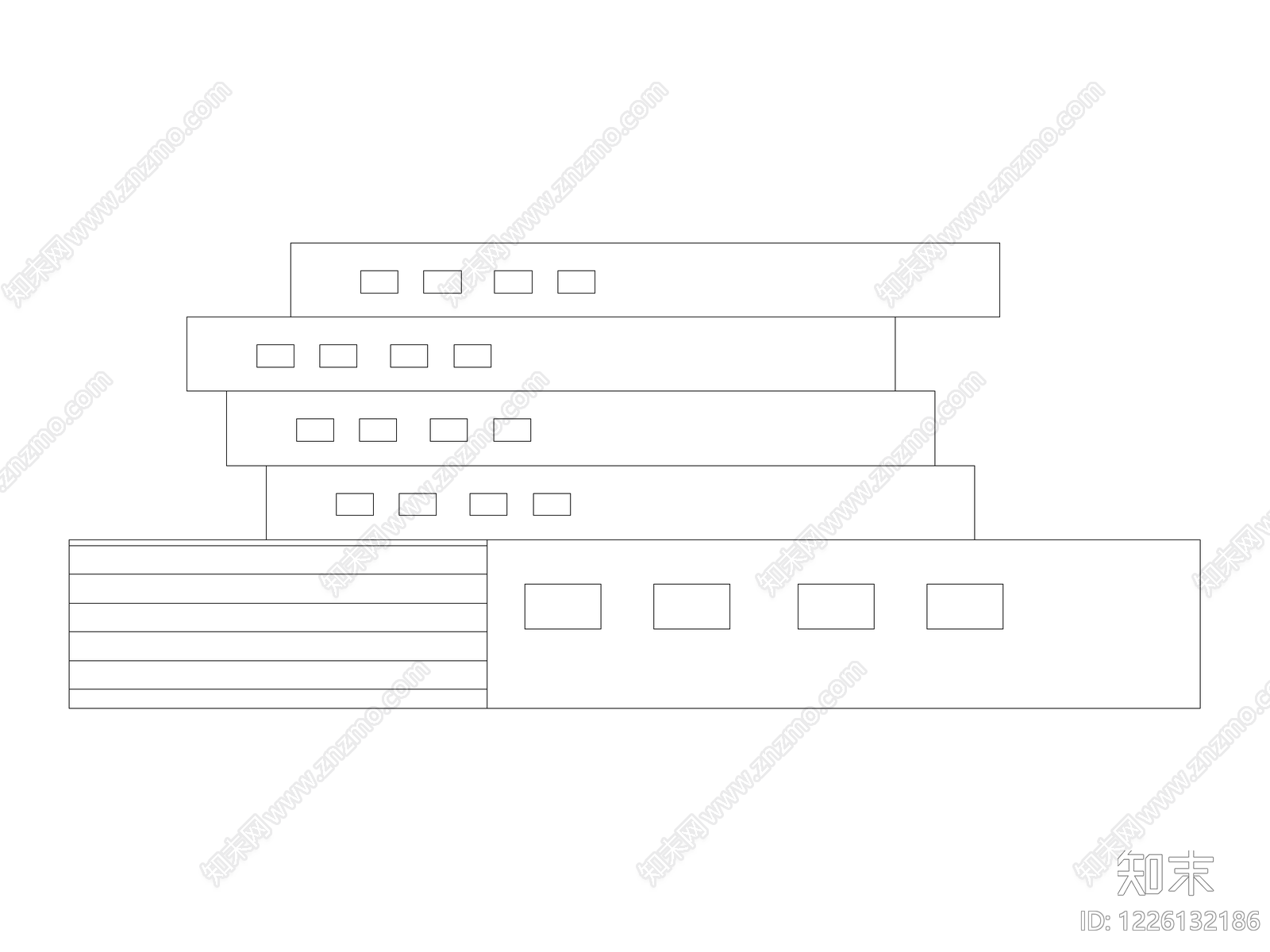 现代背景墙CAD图纸