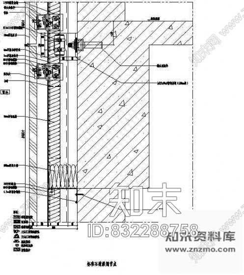 图块/节点标准石材横剖节点cad施工图下载【ID:832288758】