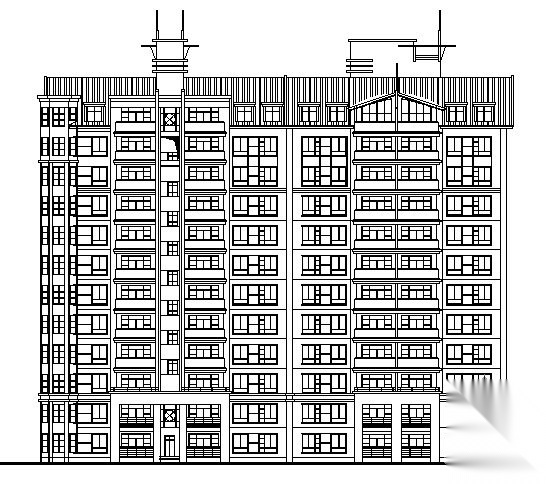 珠海某大院十二层建筑施工图cad施工图下载【ID:149845161】