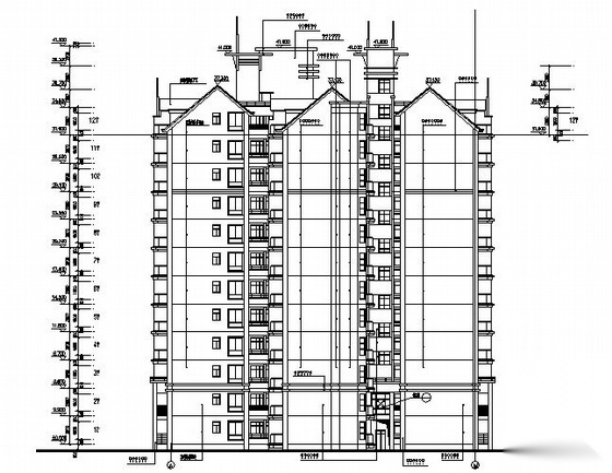 珠海某大院十二层建筑施工图cad施工图下载【ID:149845161】