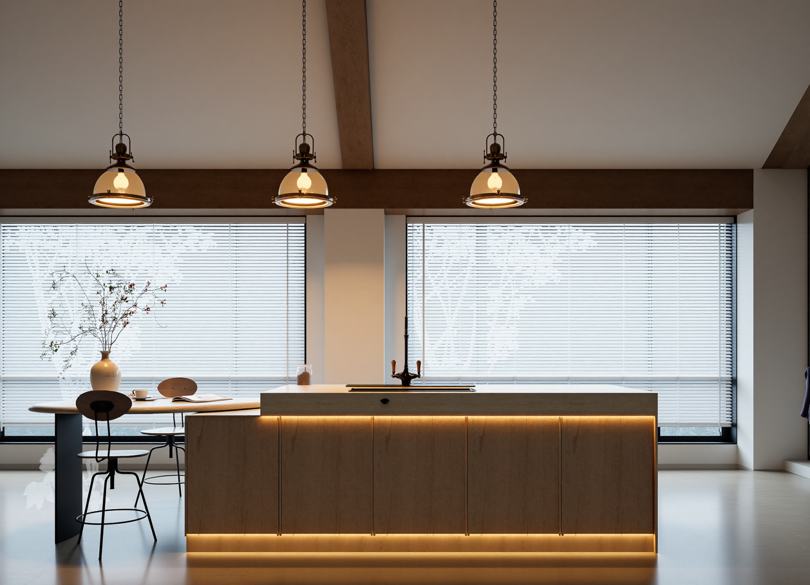 北欧岛台餐厅3D模型下载【ID:1215098034】