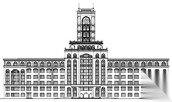 测绘局某六层办公楼建筑方案图施工图下载【ID:151434177】