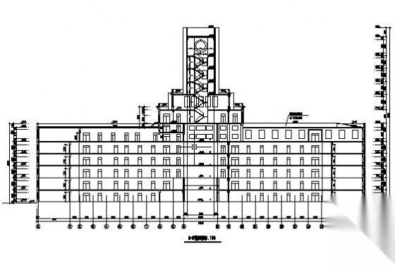 测绘局某六层办公楼建筑方案图cad施工图下载【ID:151434177】