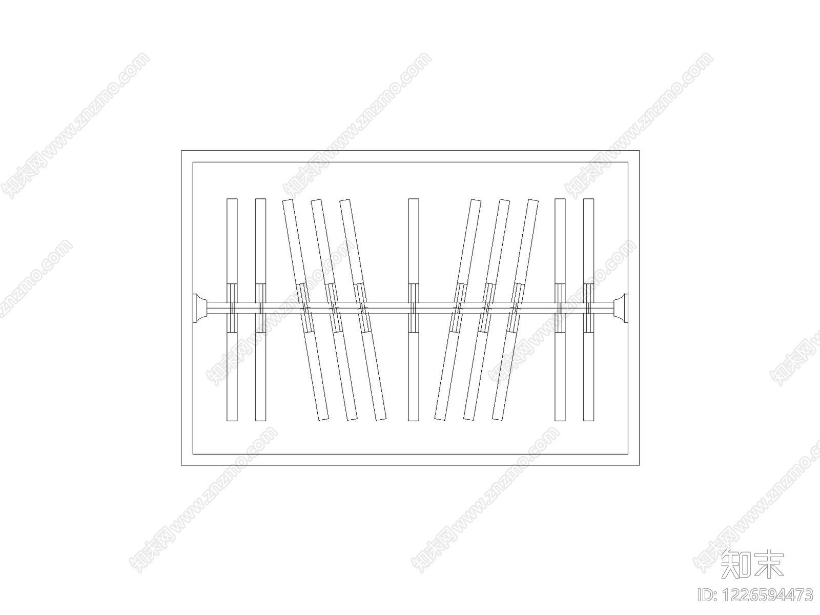屏风隔断CAD图纸