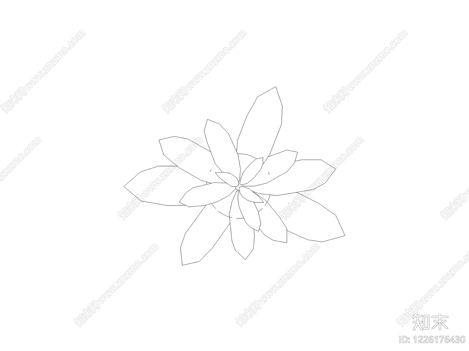 种植物平面图例cad施工图下载【ID:1226176430】