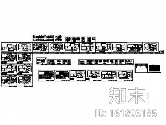 [广州]双层现代别墅室内装修图cad施工图下载【ID:161893135】