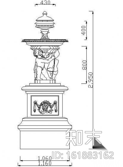 西式水池喷泉施工图下载【ID:161883162】